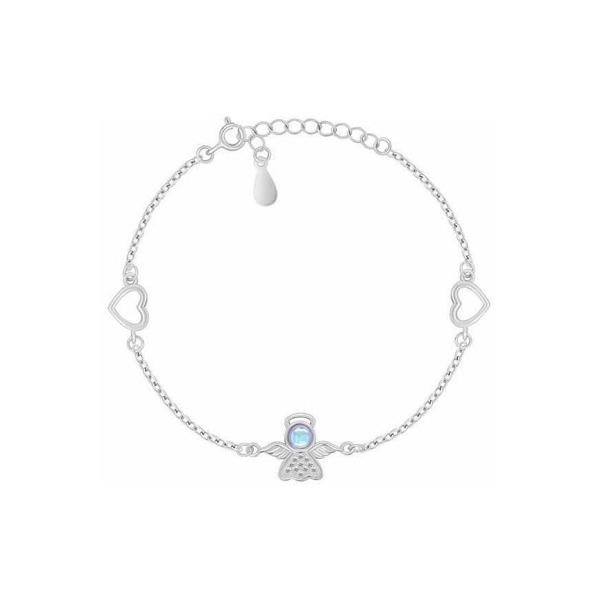 Brilio Silver Delicate silver bracelet with angel BRC215W