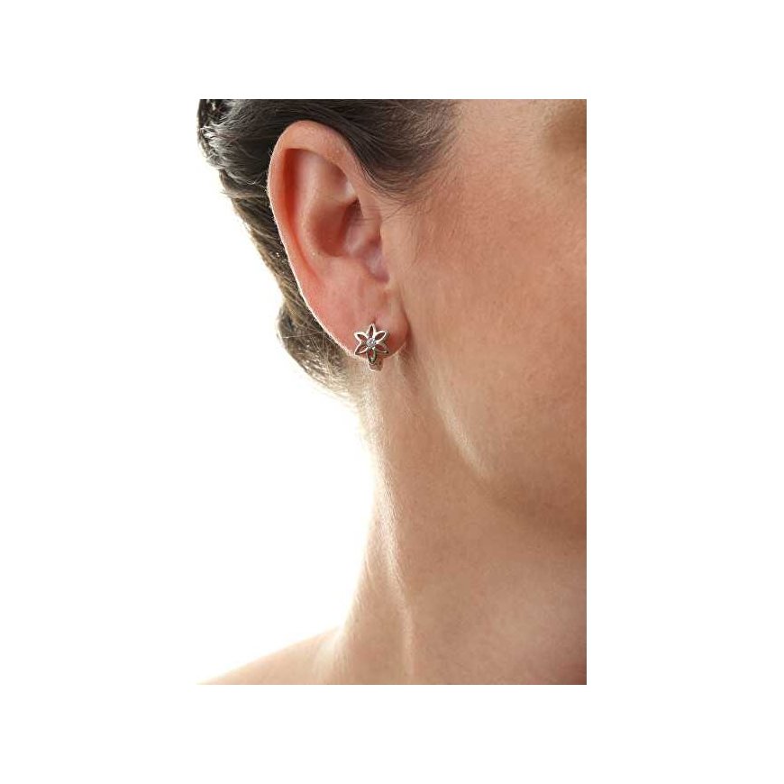 Moiss Delicate silver earrings with flowers E0000140 – 2