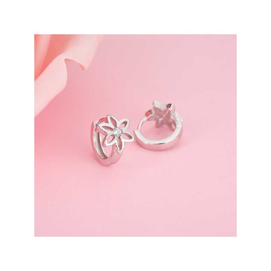 Moiss Delicate silver earrings with flowers E0000140 – 3