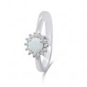 Brilio Silver Brilio Silver Beautiful silver ring with opal and zircons RI056W Brilio Silver Brilio Silver Beautiful silver ring with opal and zircons RI056W