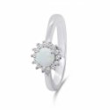 Brilio Silver Brilio Silver Beautiful silver ring with opal and zircons RI056W Brilio Silver Brilio Silver Beautiful silver ring with opal and zircons RI056W