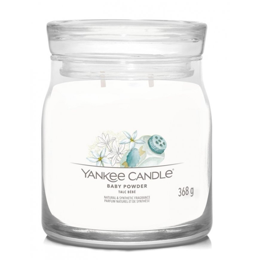 Yankee Candle Baby Powder vahakynttilä Sylinteri Manteli Valkoinen 1 kpl