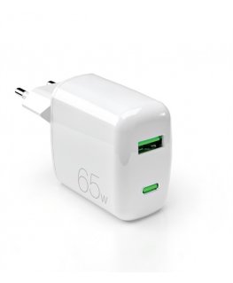 PURO PUFCMTCUSBAC65WGWHI mobile device charger Laptop, Smartphone, Tablet White AC Fast charging Indoor