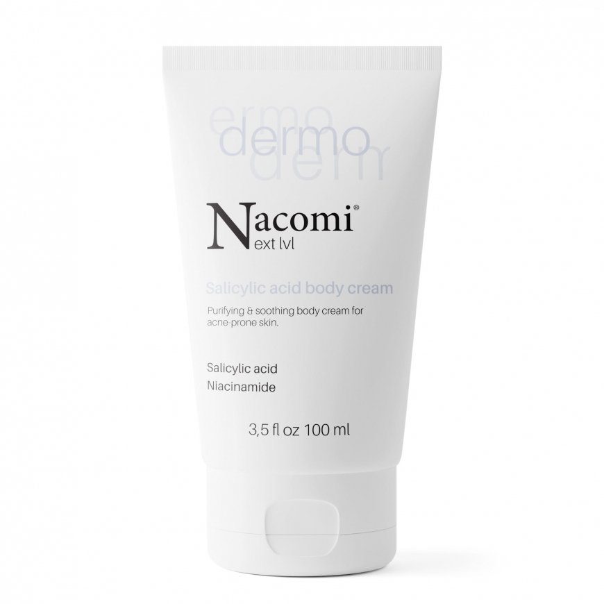 NACOMI_Next Level Dermo oczyszczająco-łagodzący krem do ciała z kwasem salicylowym i niacynamidem 100ml