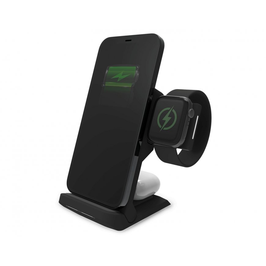 STM ChargeTree Go Ausinės, Išmanusis telefonas, Išmanusis laikrodis, Laikrodis Juoda USB Belaidis įk – 3