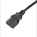 Akyga AK-PC-05 Melns 5 m CEE7/7 IEC C13 Akyga AK-PC-05 Melns 5 m CEE7/7 IEC C13