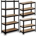 Metal storage shelf 180 x 90 x 40 cm Humberg HR-813 black
