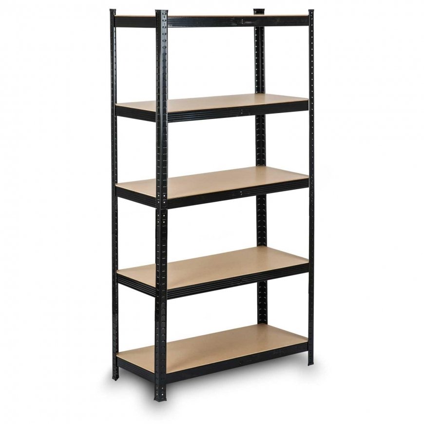 Metal storage shelf 180 x 90 x 40 cm Humberg HR-813 black – 2