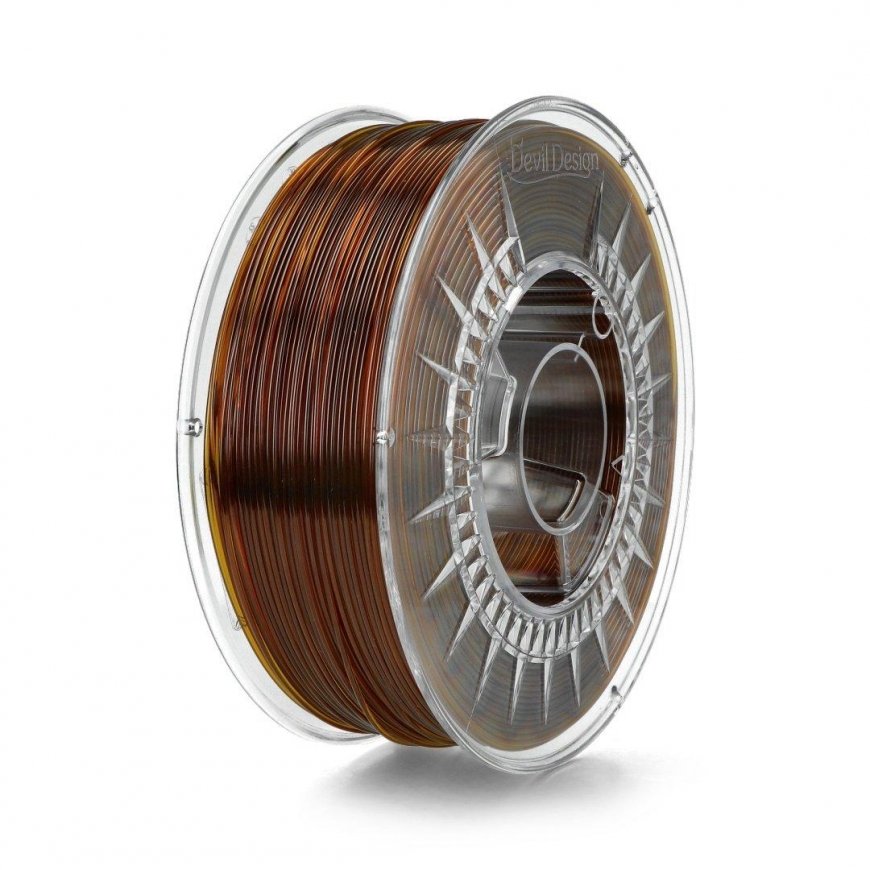 3D-muovi Devil Design PET-G 1,75mm 1kg - Keltainen läpinäkyvä