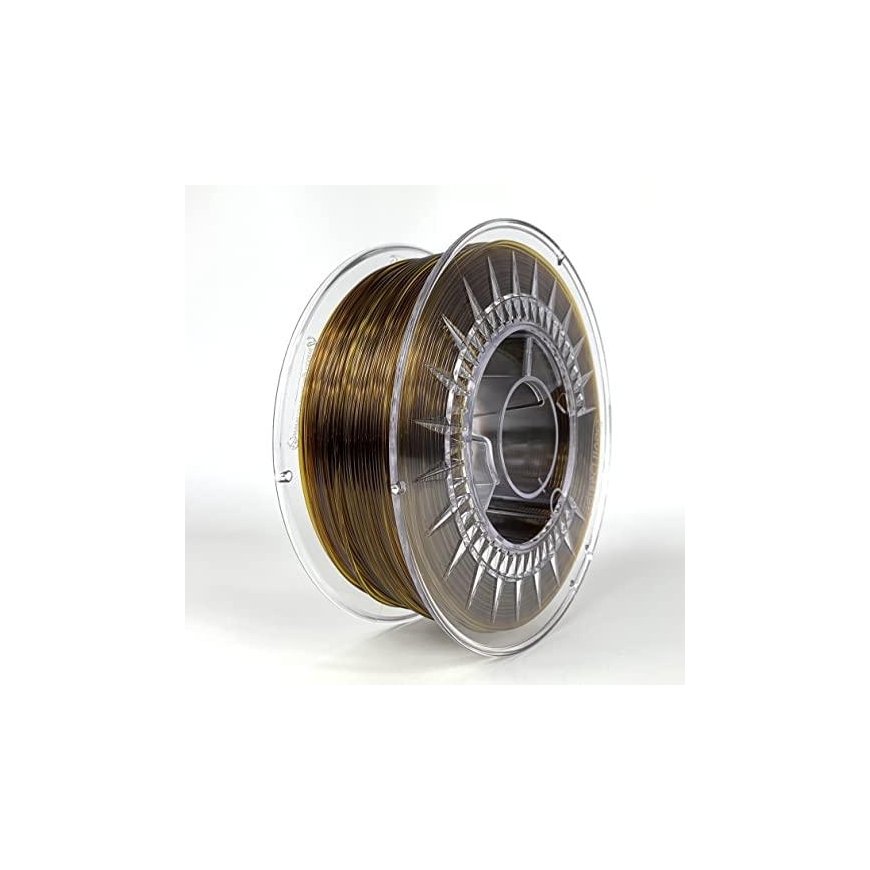 3D plastikas Devil Design PET-G 1.75mm 1kg - Amber Transparent – 3