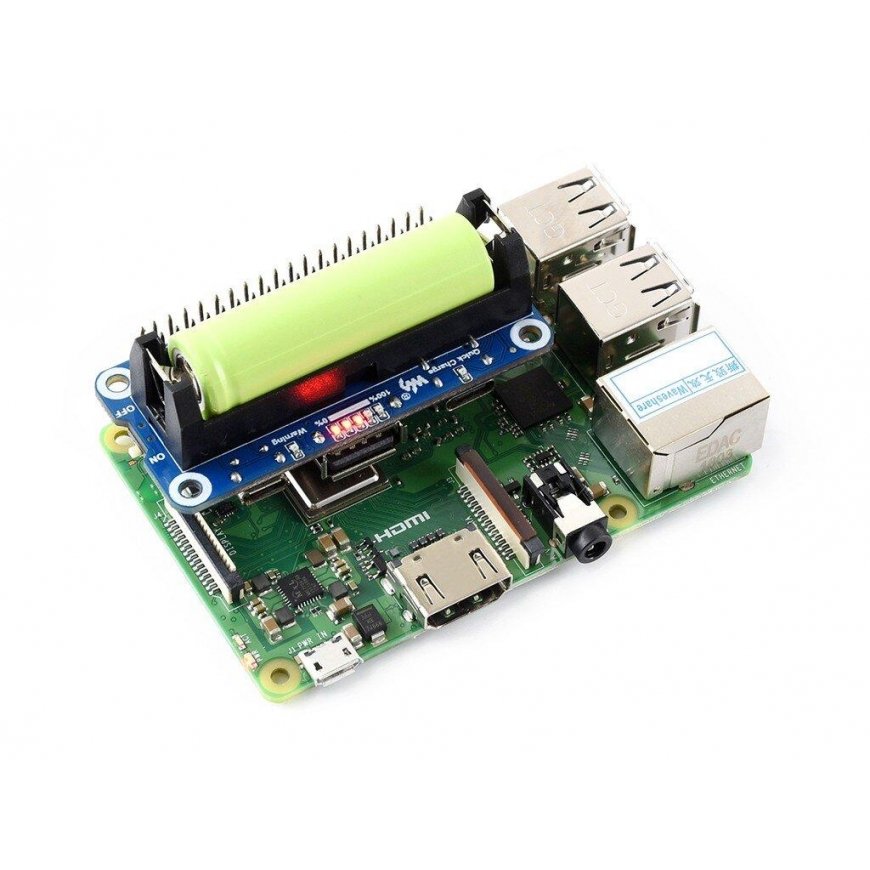 Li-Ion-akkupaketti Raspberry Pi:lle, Waveshare 15141 – 4