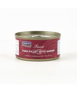 FISH4CATS Tuno filė su krevetėmis - šlapias kačių maistas - 70g