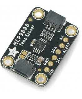 Didelio tikslumo skaitmeninis temperatūros jutiklis, MCP9808, I2C, STEMMA QT/Qwiic, Adafruit 5027