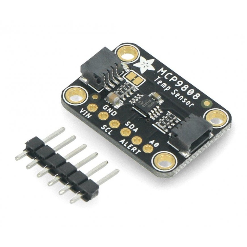 Didelio tikslumo skaitmeninis temperatūros jutiklis, MCP9808, I2C, STEMMA QT/Qwiic, Adafruit 5027 – 4