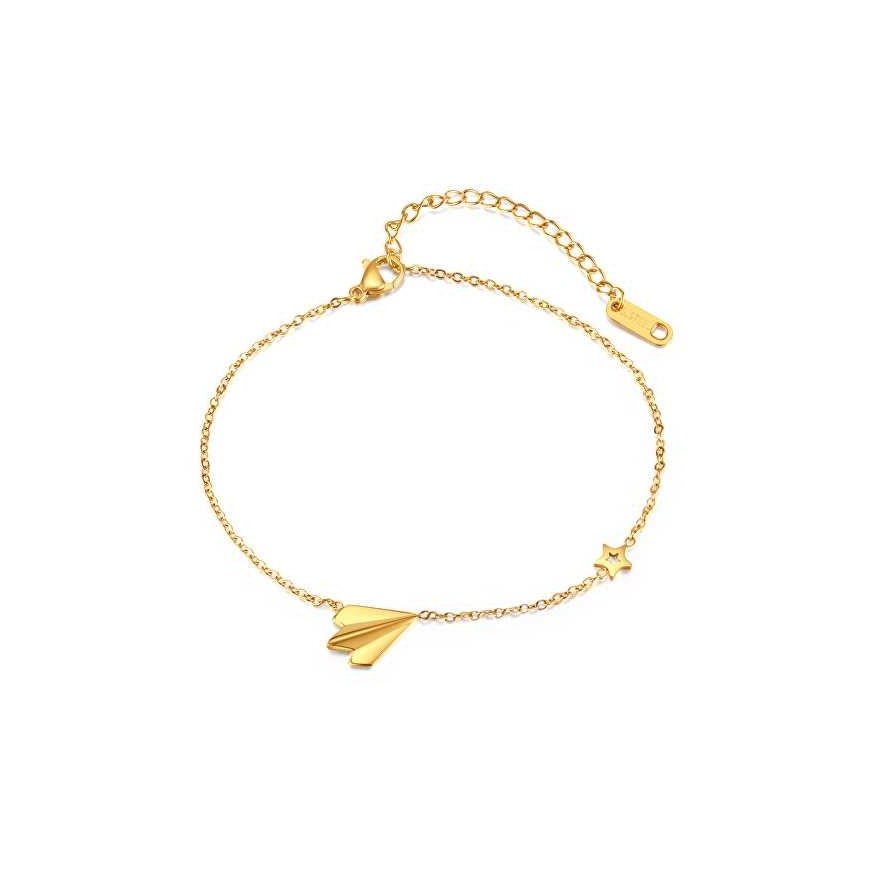 Troli Gorgeous gold-plated anklet with embellishments