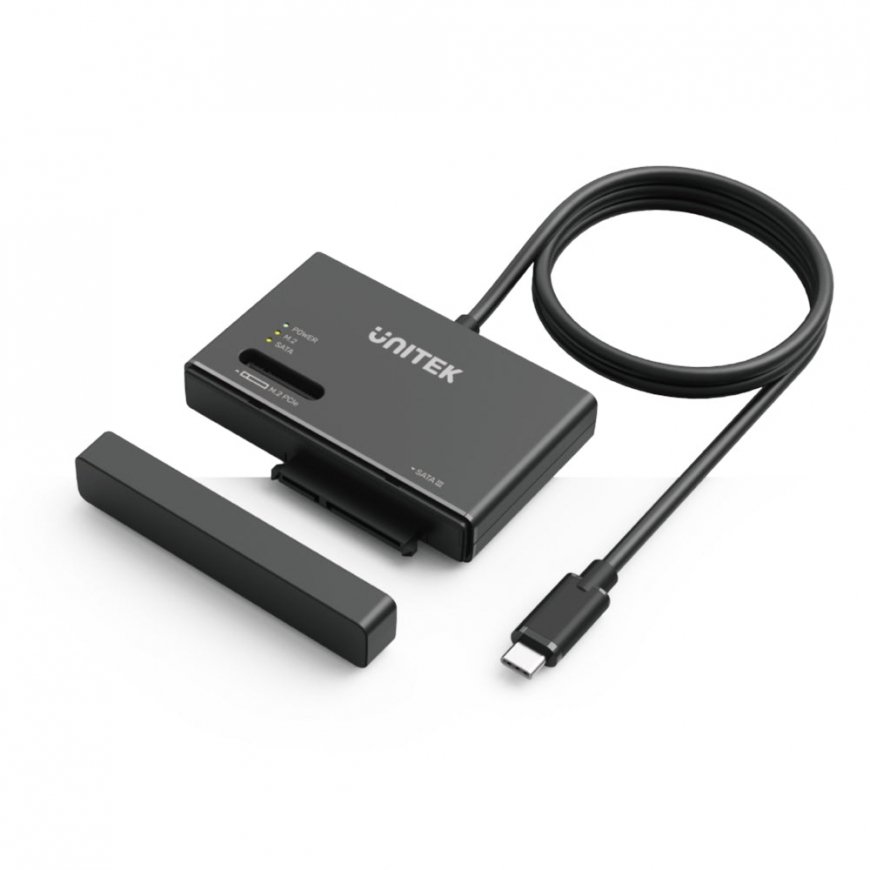 UNITEK S1232A01-EU cieto disku uzglabāšanas sistēma SSD diska korpuss Melns M.2/2.5"/3.5"