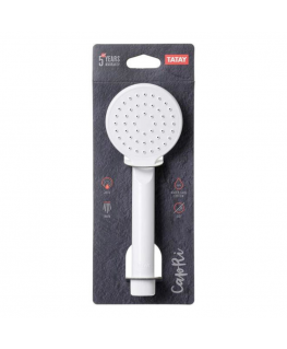 Tatay Shower head "Capri" Ø7.5 cm, 1 mode, white matt