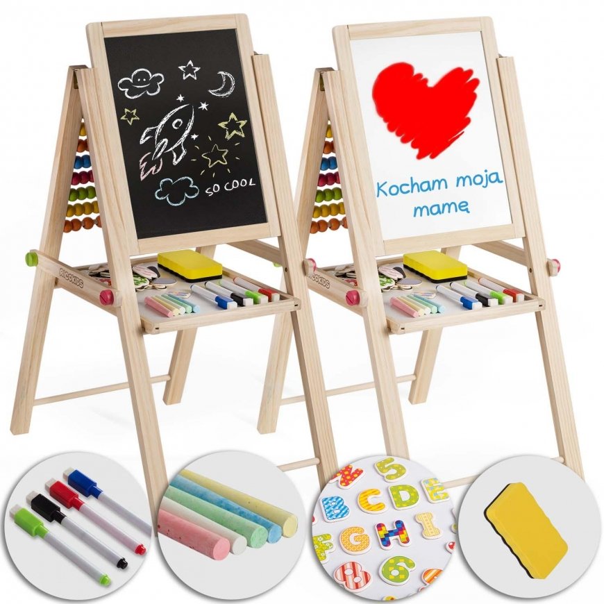 Put together a double-sided drawing board or Ricokids accessories
