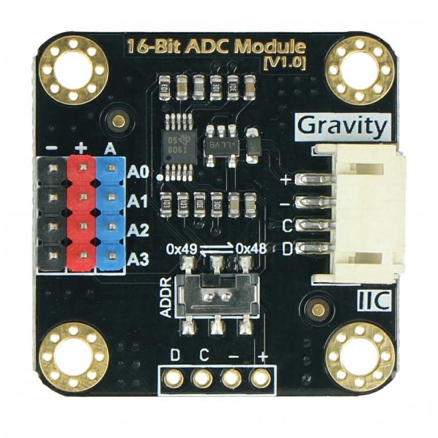 Dfrobot Gravity ADC konverteris ADS1115 16 bitų, 4 kanalų – 4