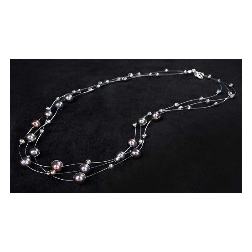 Jwl Luxury Pearls Levitating Dark Real Pearl Kaulakoru JL0325 – 4