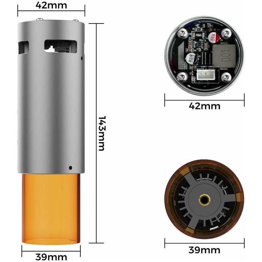 Porattu TwoTrees 5,5 W pyöreä lasermoduuli TTC3018:lle – 4