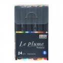 Marvy Uchida Permanent markers with brush tip "Le Plume Permanent" 3000-24B 24 pcs. Marvy Uchida Permanent markers with brush tip "Le Plume Permanent" 3000-24B 24 pcs.