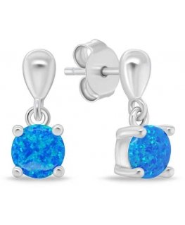 Brilio Silver Silver earrings with blue opals EA1137WB