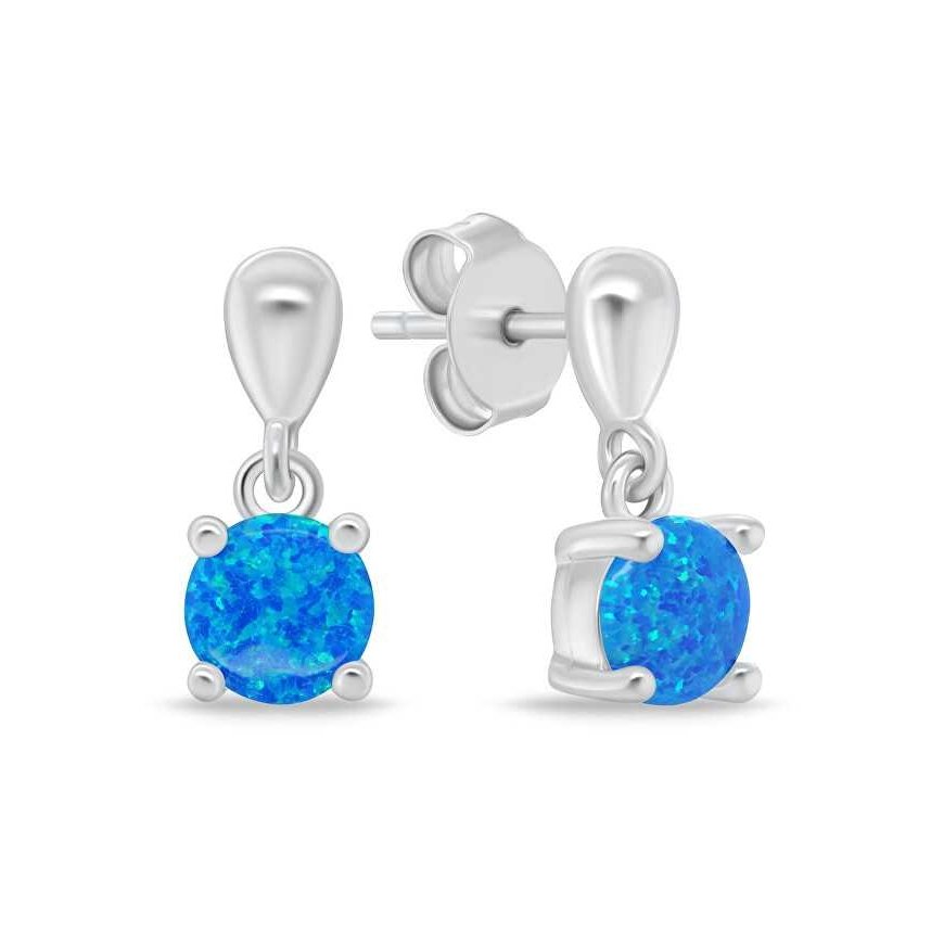 Brilio Silver Silver earrings with blue opals EA1137WB
