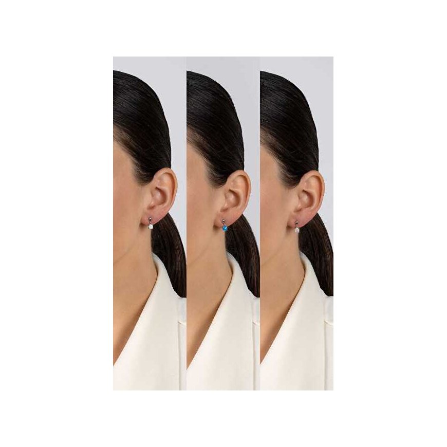 Brilio Silver Silver earrings with blue opals EA1137WB – 5