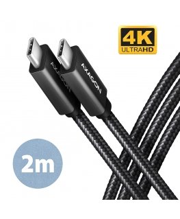 Axagon BUCM32-CM20AB USB-kaabel USB 3.2 Gen 2x2 2 m USB C Must