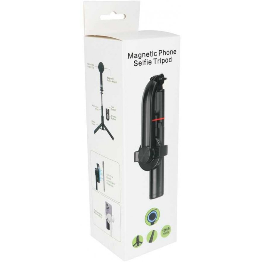 Oem Selfie Stick langattomalla kaukosäätimellä, MagSafe-yhteensopiva SSTR-C09 valkoinen – 2