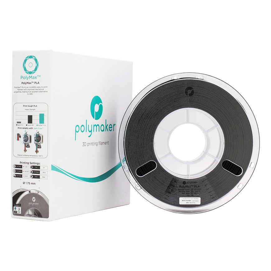 Polymaker PolyMax Tough PLA - 0.75kg - 1.75mm - Black – 3