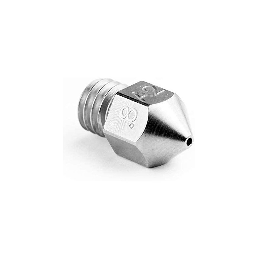 Micro Swiss – MK8 0.80mm coated A2 tool steel, wear-resistant tip (MakerBot, CraftBot, Creality CR10, Tevo Tornado) – 5