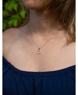 Agate Solid Silver Pendant with Zircons AGH742