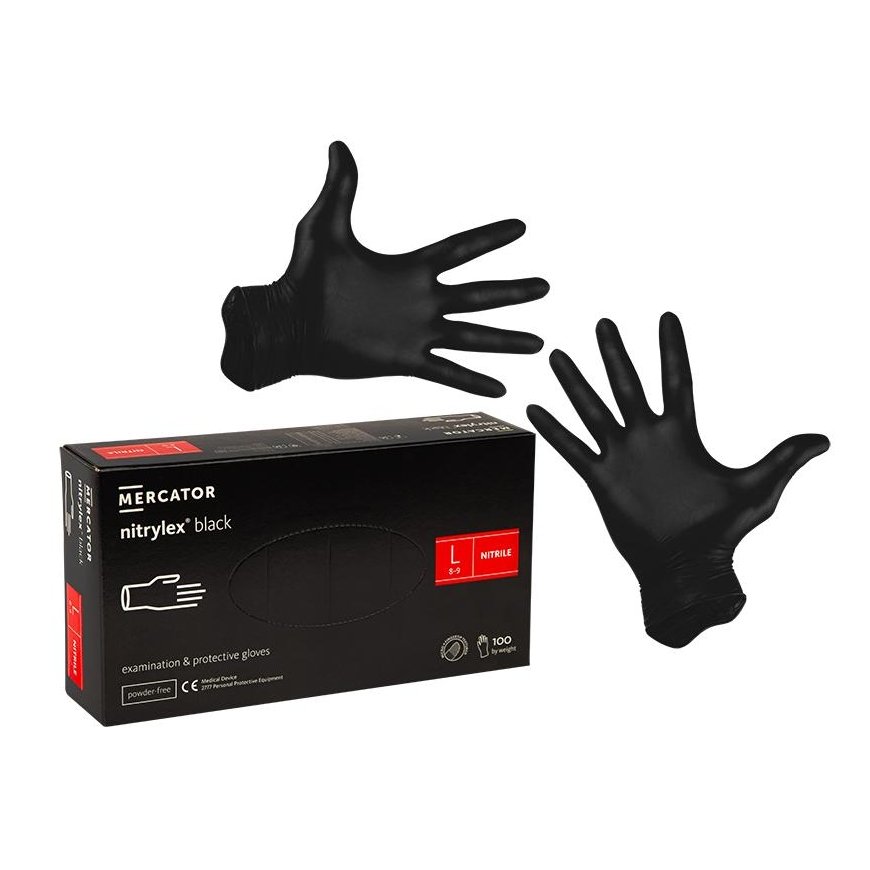 PL Nitrile gloves 100pcs. L - black – 2