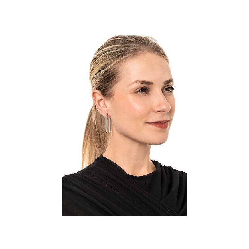 Troli Exclusive rectangular steel earrings VAAXF546S – 2