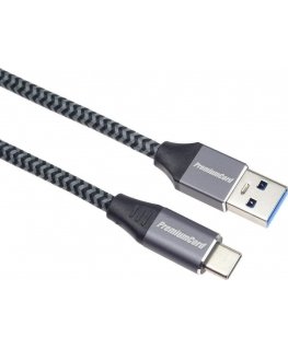USB cable PremiumCord USB-A - USB-C 2 m black gray (ku31cS2)
