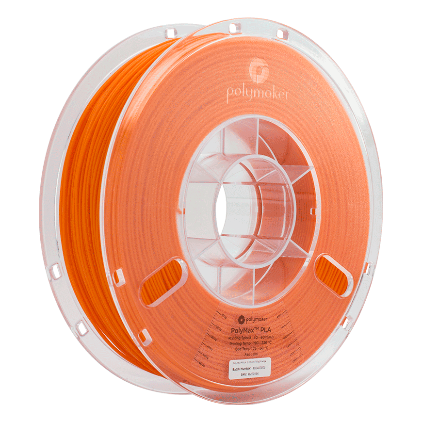 Polymaker PolyMax Tough PLA - 0.75kg - 1.75mm - Oranžinis