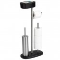 Paper and toilet brush holder with shelf and basket RIVAZZA, 4 in 1, WENKO