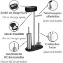 Paperi- ja wc-harjateline hyllyllä ja korilla RIVAZZA, 4 in 1, WENKO