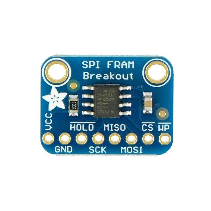 MB85RS64V, 64Kb/8KB FRAM non-volatile SPI memory, Adafruit 1897 – 3