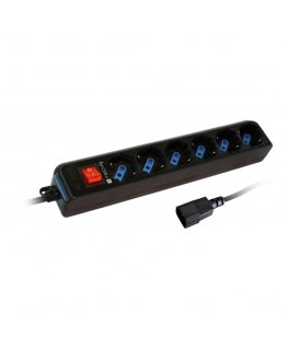 Techly IUPS-PCP-6V jatkojohto 1,5 m 6 AC-pistorasia(a) musta