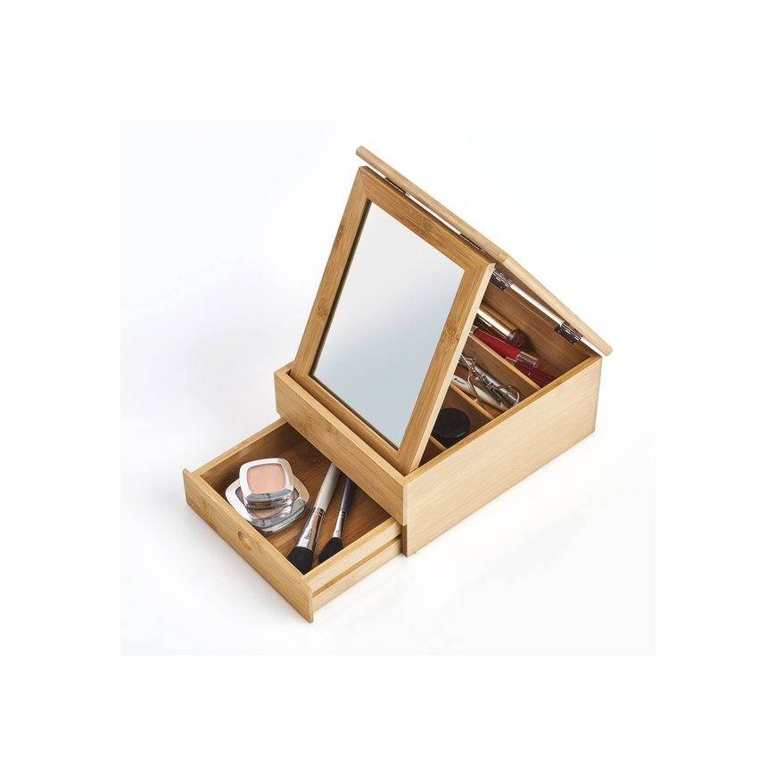 Zeller Present 18872 jewellery box/pouch/organizer Bamboo, Glass – 5