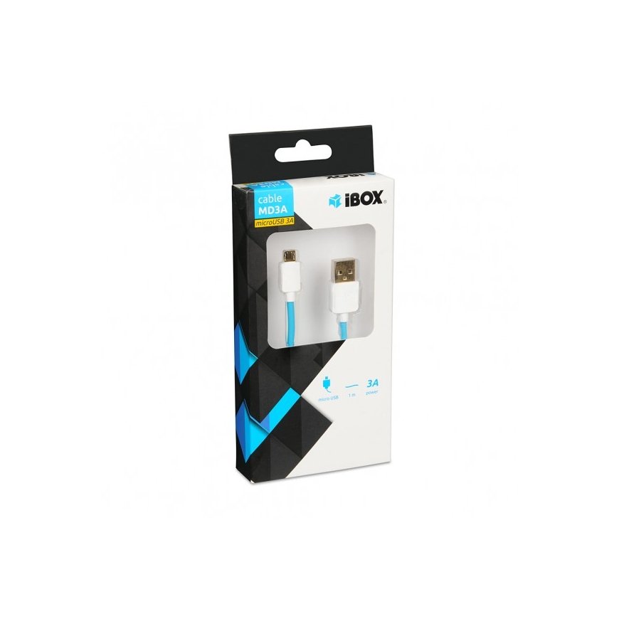 iBox IKUMD3A USB-kaabel USB 2.0 1 m USB A Micro-USB B Sinine – 3
