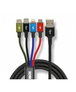 iBox Universal 4 in 1 charging cable I-BOX USB IKUM4W1 - Kabel USB cable 1.2 m Micro-USB A 2 x USB C