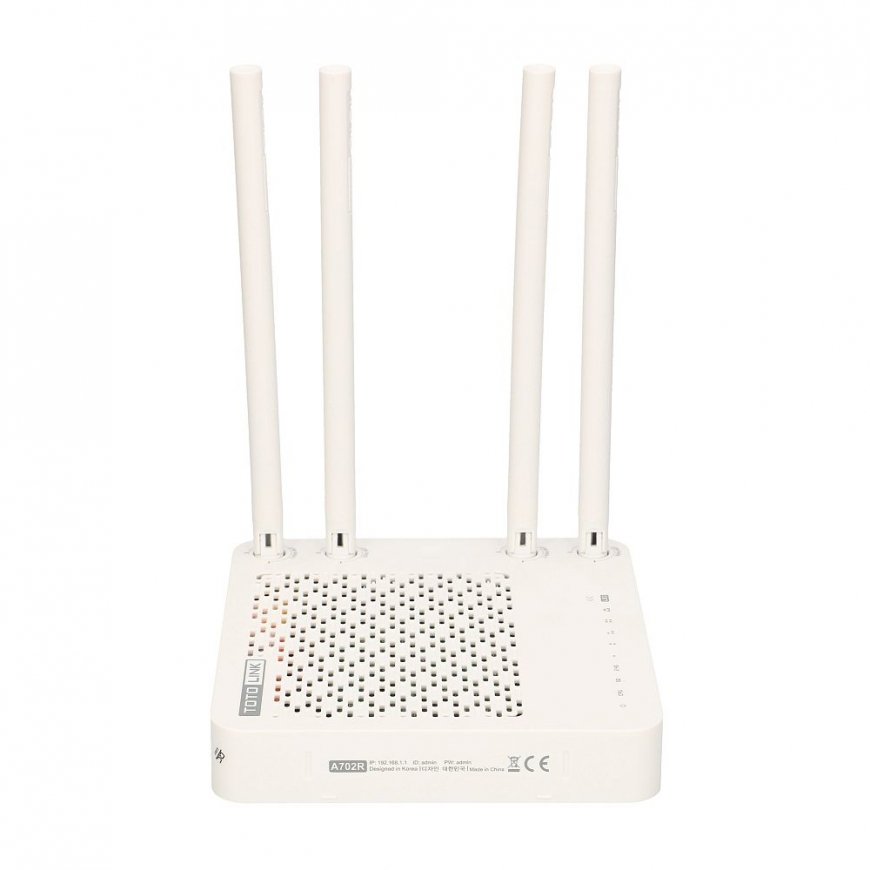 TOTOLINK A702R AC1200 WIRELESS DUAL BAND ROUTER langaton reititin Nopea Ethernet Kaksitaajuus (2,4 G – 5