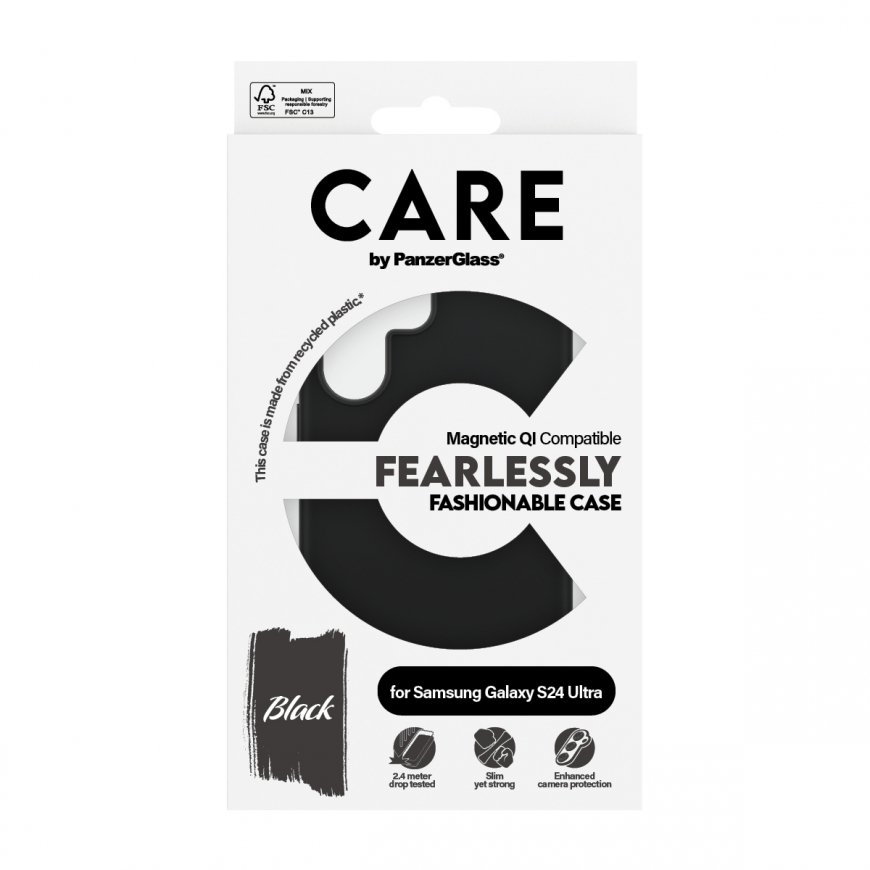 PanzerGlass CARE by Fashionable Case Black Samsung S24 Ultra mobiliojo telefono dėklas Permatomas – 3