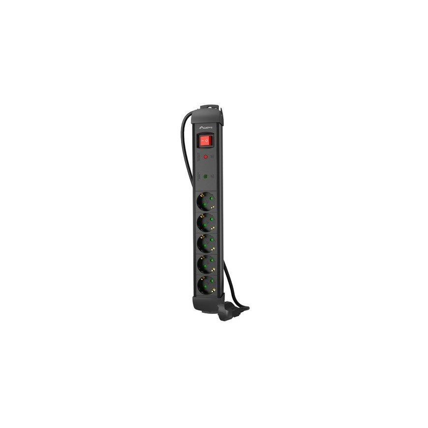 Lanberg SP1-05F-0150-BK удлинитель 1,5 m 5 розетка(и) Для помещений Черный – 3