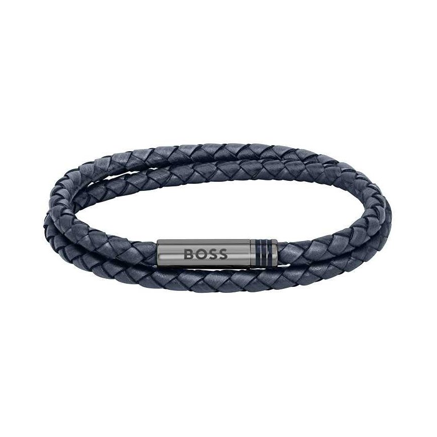 Hugo Boss Stilinga odinė dviguba apyrankė 1580494