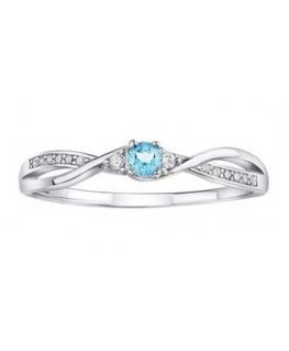 Silvego Silver Ring with Blue Topaz and Brilliance Zirconia JJJR1100TS